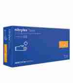 Перчатки нитрил без пудры нестер Nitrylex Classic Blue  100 шт (L)