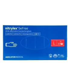 Перчатки нитрил без пудры нестерильные Nitrylex BE FREE Черничный 100 шт (L)