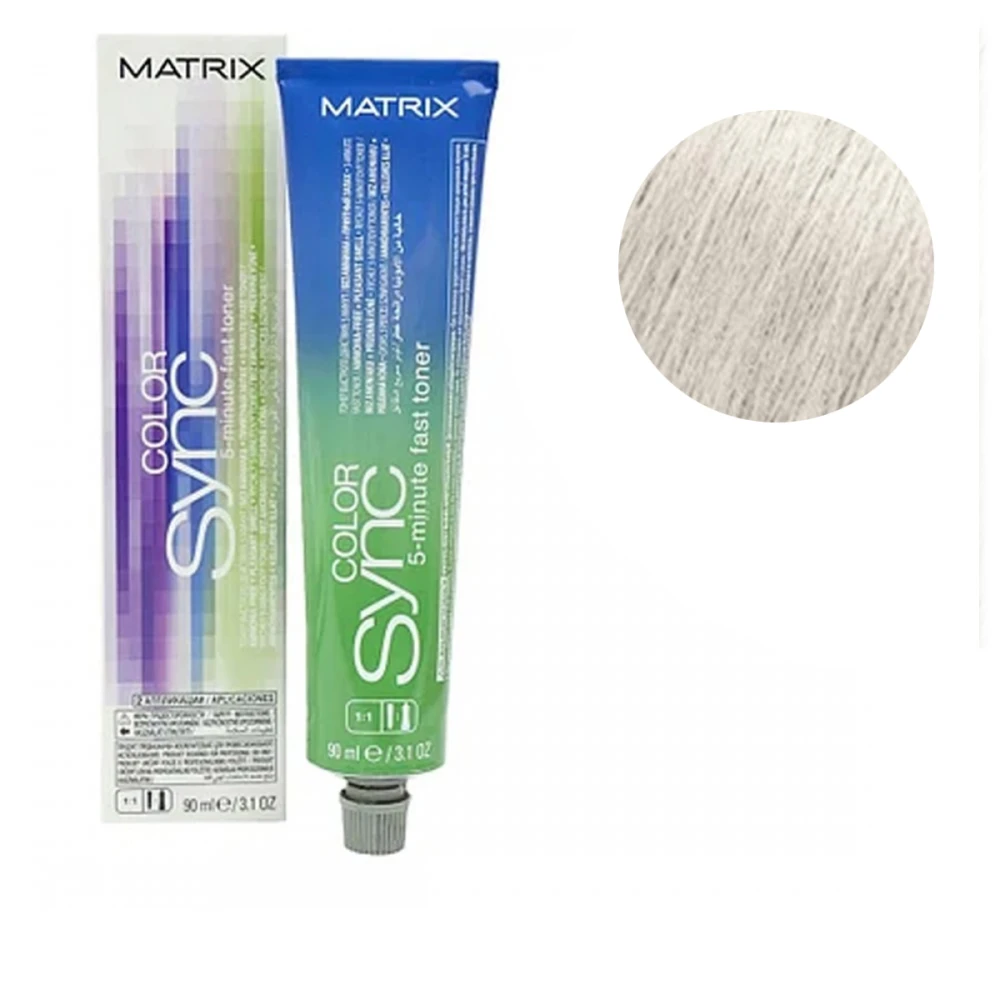 Тоннер для волос Matrix Color Sync на кислотной основе пепельный