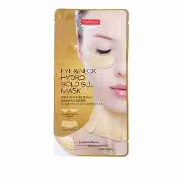 Гідрогелеві патчі для зони під очима та шиї з нано-золотом Purederm Eye & Neck Hydro Gold Gel Mask