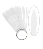 Палитра для лаков веерная по 1 ногот " стилет " (50 шт) (Прозрачная)