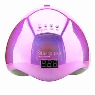 Лампа SUN Plus 5 LED/UV 48 Вт з дисплеєм (MIRROR PINK)