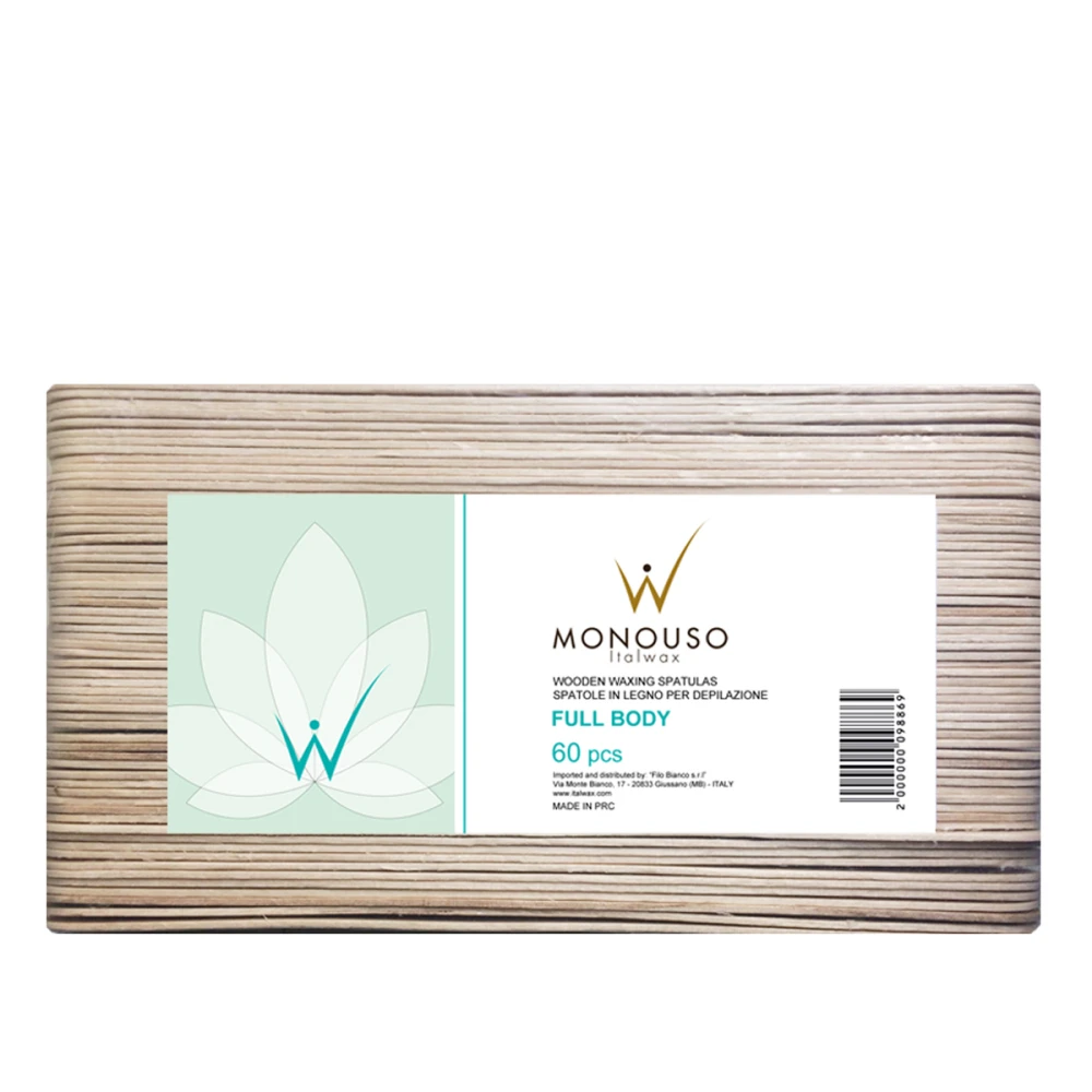 Шпатель деревянный ItalWax Full Body 60 шт