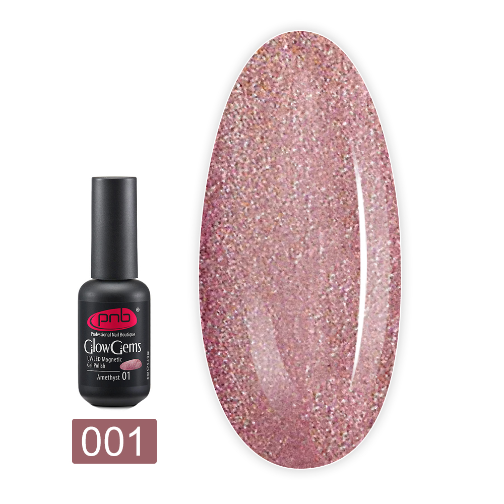 Гель лак PNB Magnetic Glow Gems 8 мл (01)