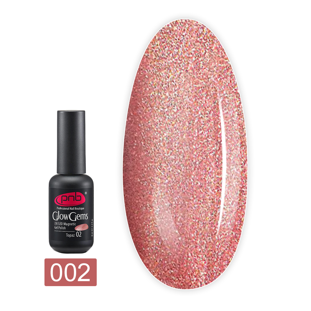 Гель лак PNB Magnetic Glow Gems 8 мл (02)