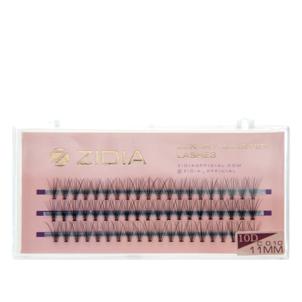 Ресницы ZIDIA Cluster 3 ленты 10D (01*C 11 мм)