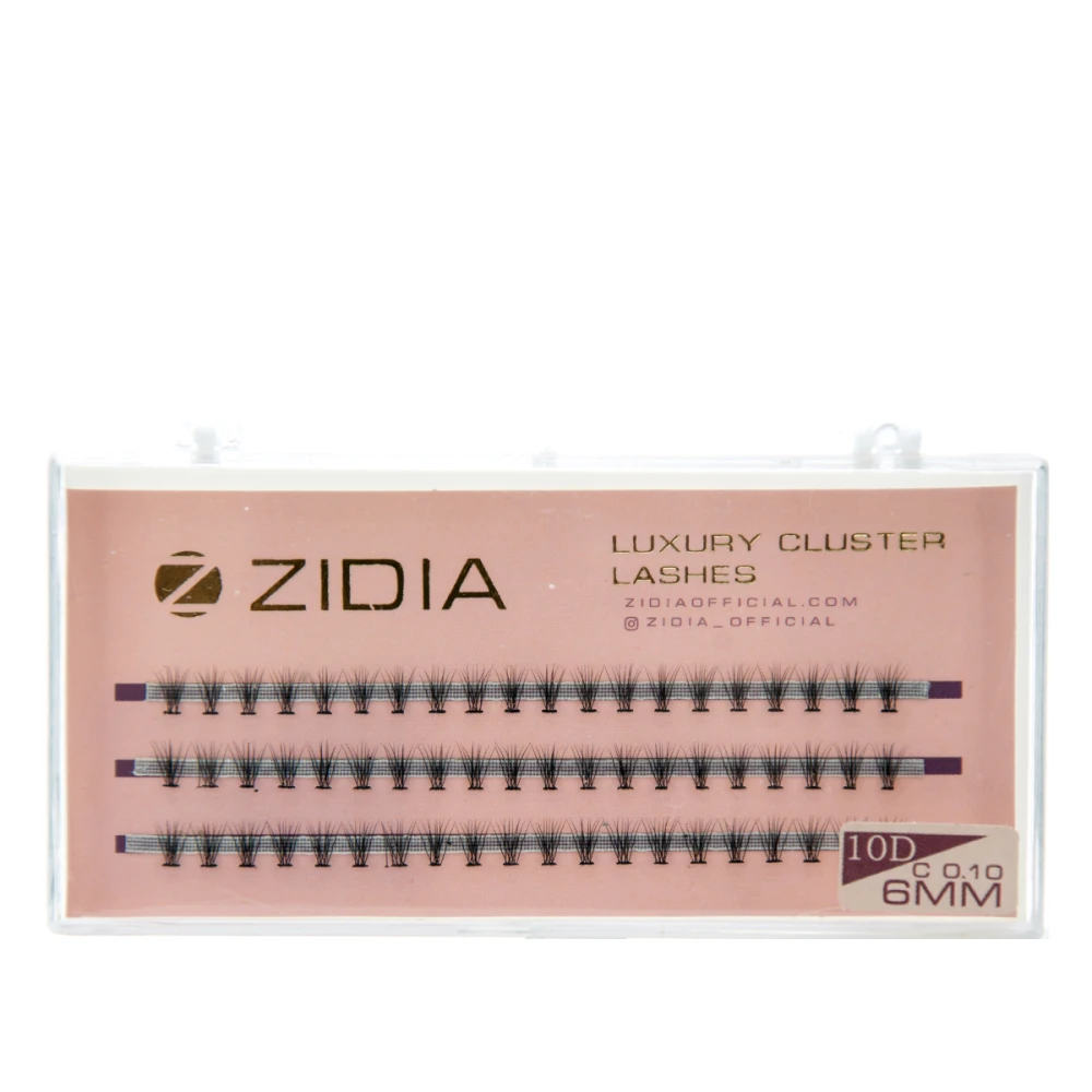 Ресницы ZIDIA Cluster 3 ленты 10D (01*C 6 мм)