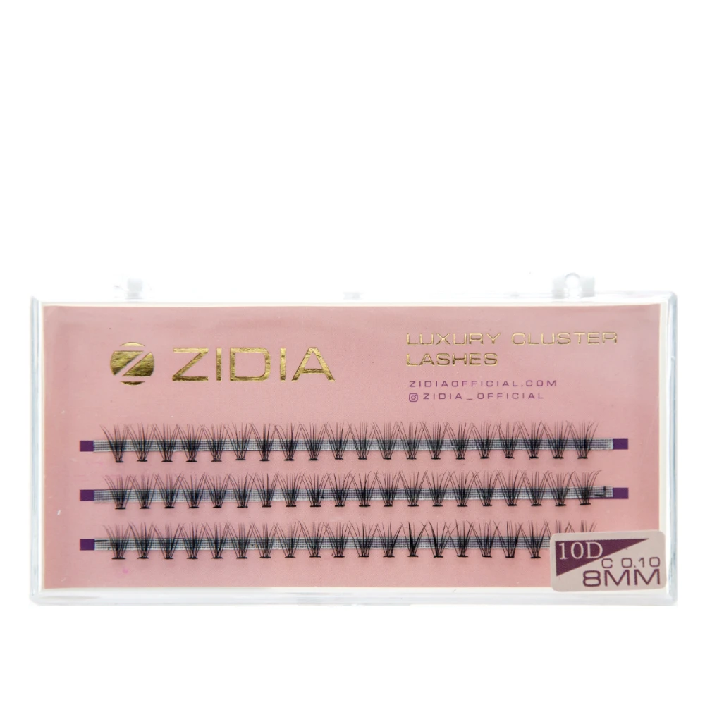 Ресницы ZIDIA Cluster 3 ленты 10D (01*C 8 мм)