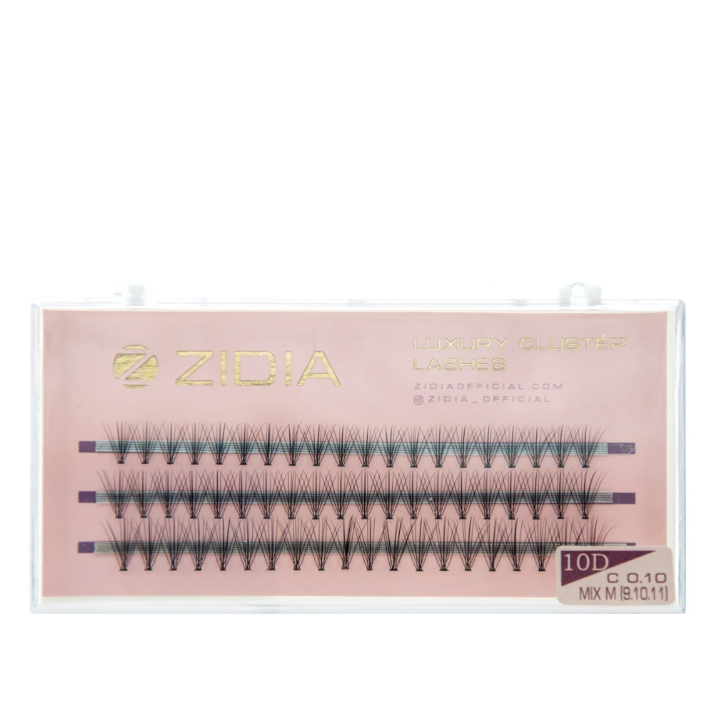 Вії ZIDIA Cluster 3 стрічки 10D (01*C (9.10.11))