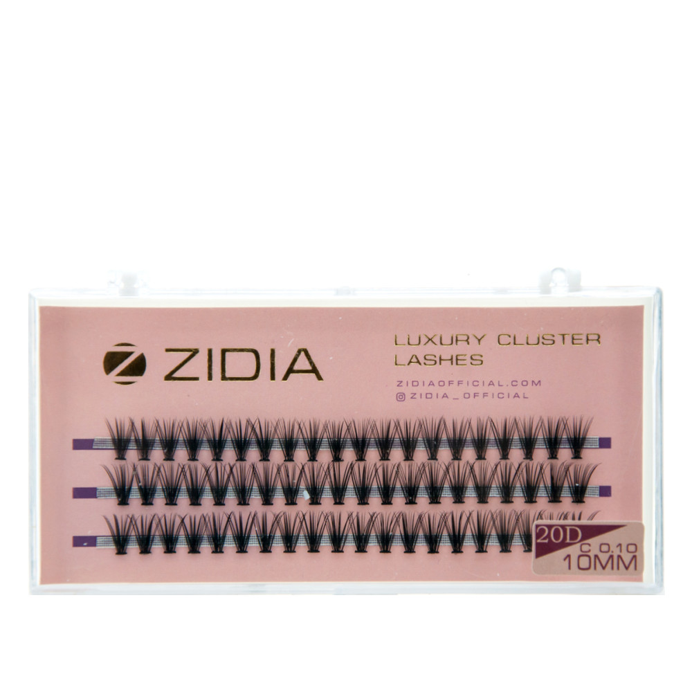 Вії ZIDIA Cluster 3 стрічки 20D (01*C 10 мм)