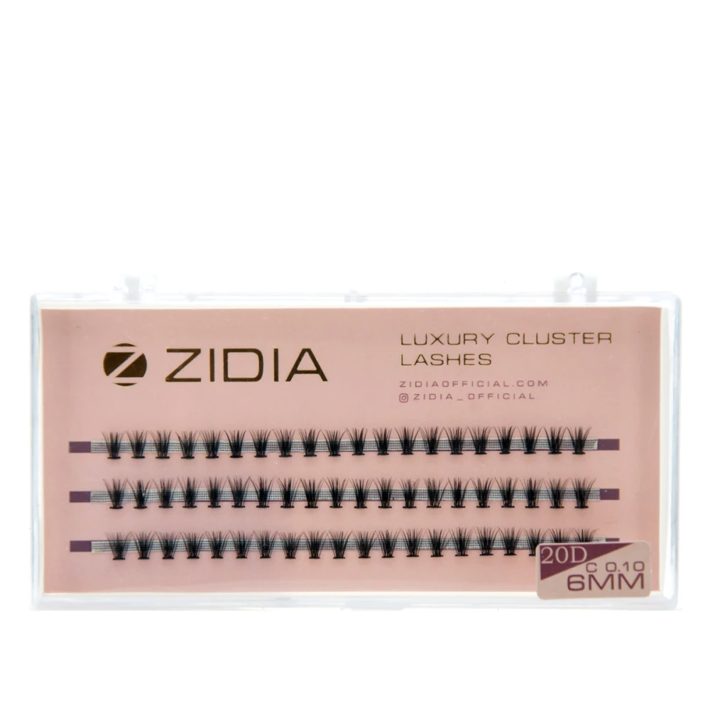 Ресницы ZIDIA Cluster 3 ленты 20D (01*C 6 мм)