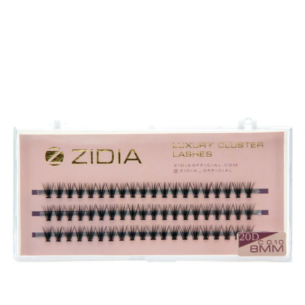 Ресницы ZIDIA Cluster 3 ленты 20D (01*C 8 мм)