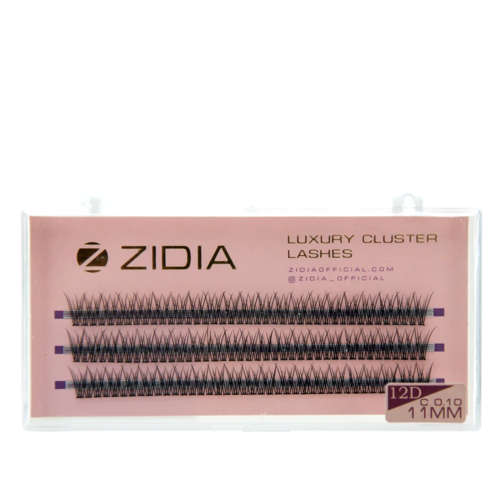 Ресницы ZIDIA Cluster 3 ленты 12D (01*C 11 мм)