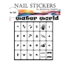 Трафареты-наклейки JVR Colours для nail art (090 водяной мир)