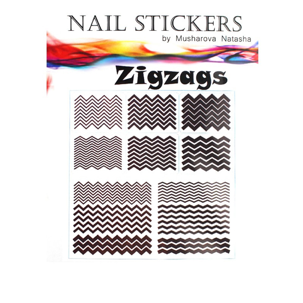 Трафареты-наклейки JVR Colours для nail art (260 зигзаги)