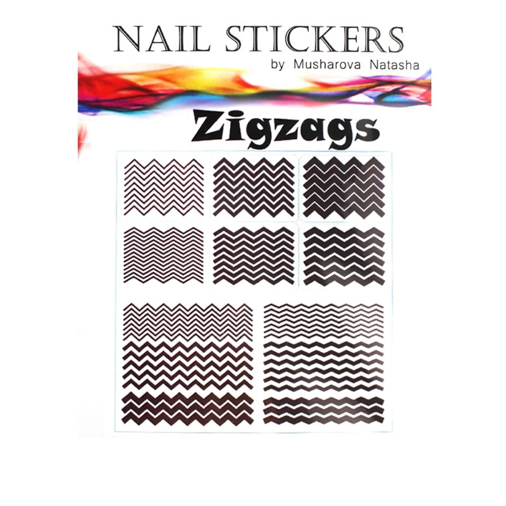 Трафареты-наклейки JVR Colours для nail art (260 зигзаги)