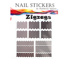 Трафареты-наклейки JVR Colours для nail art (260 зигзаги)