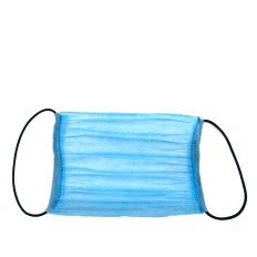 Маска защитная 3-х слойная прошитая 1 шт (Голубая)