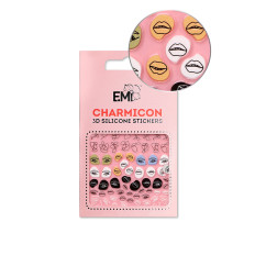 Наклейки для нігтів E.MI Charmicon 3D Silicone Stickers (Губи та очі № 125)