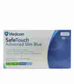 Перчатки нитриловые без пудры нестерильные SafeTouch Slim Blue 100 шт р L