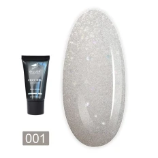 Полигель моделирующий с глиттером Siller Poly Gel with Glitter 30 мл (001)