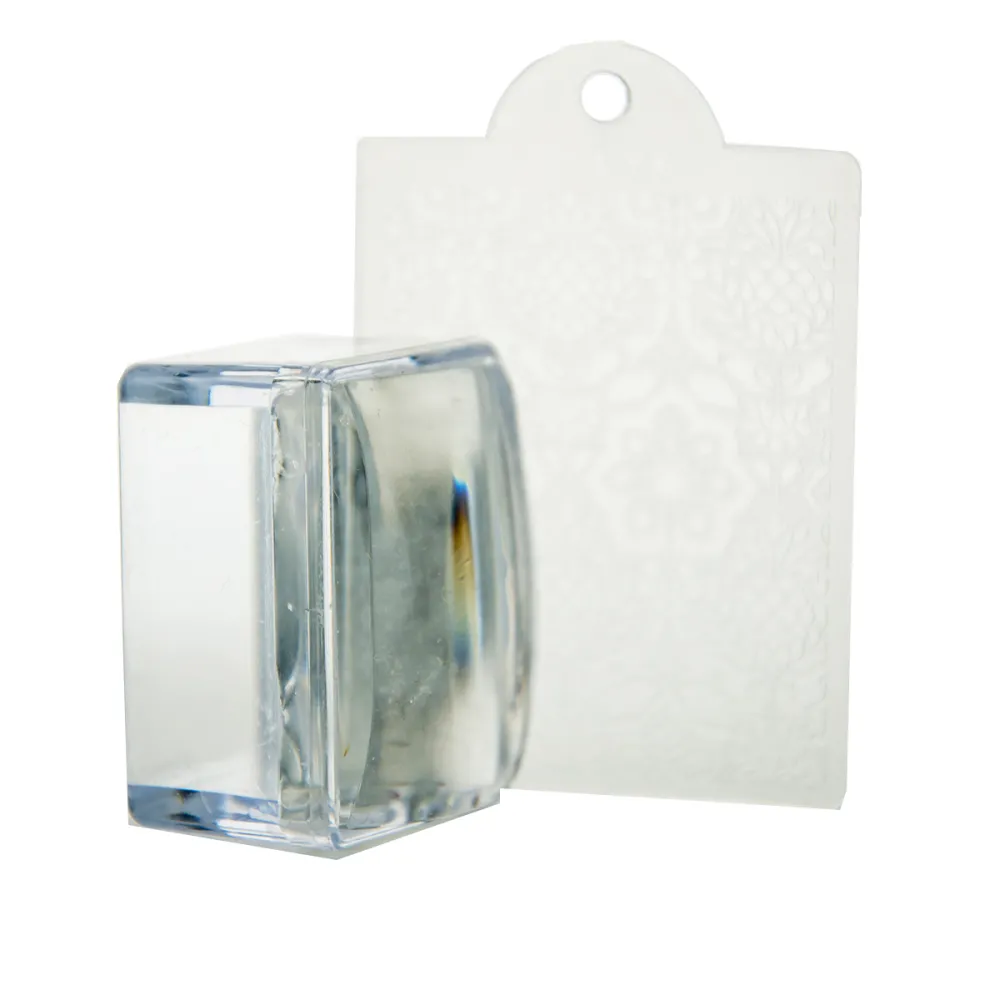 Набор для стемпинга прямоугольный (штамп+скребок)