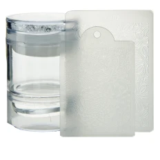 Набор для стемпинга двухсторонний с камнями (штамп+скребок)