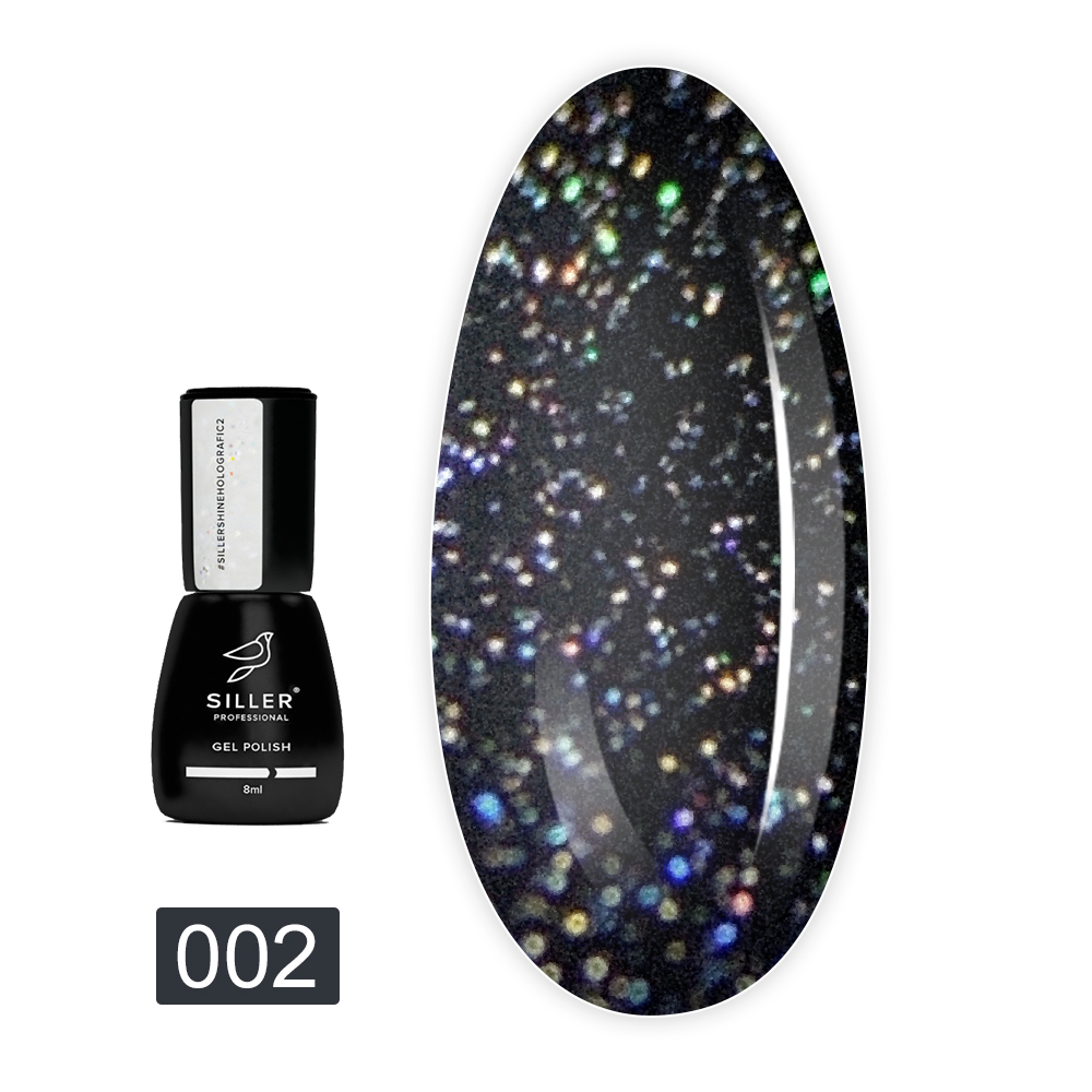 Топ Siller No Wipe Shine 8 мл (Голографик 02)