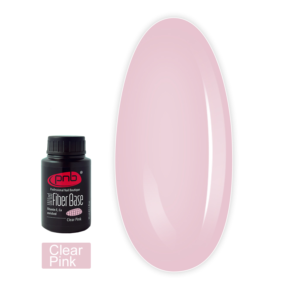 База для гель-лаку PNB UV Base Fiber 30 мл (Clear Pink)
