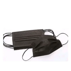 Маска защитная 3-х слойная медицинская 50 шт (Черная)