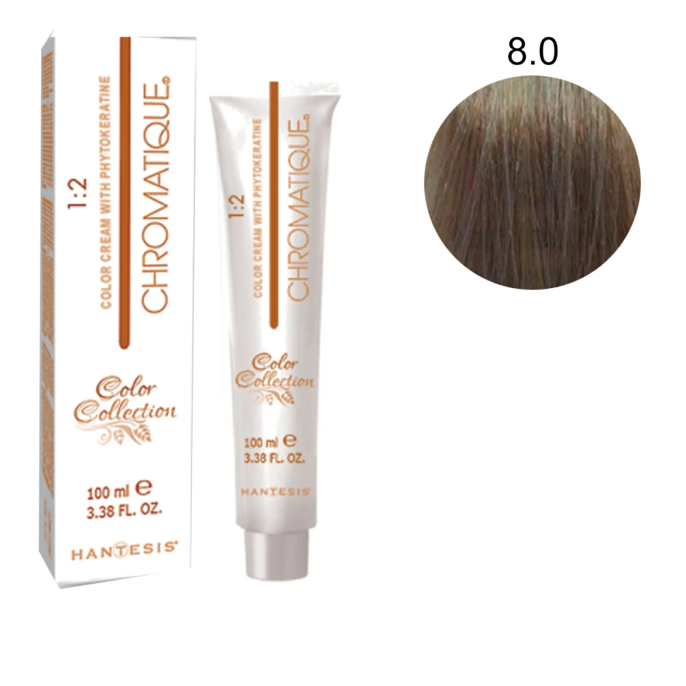 Краска-крем Hantesis Chromatique с фитокератином 100 мл (8-0)