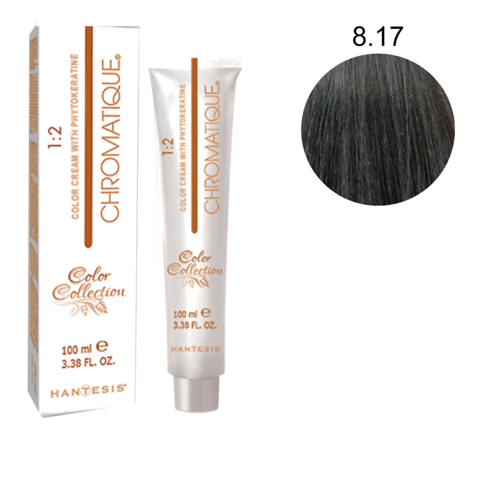 Фарба-крем Hantesis Chromatique із фітокератином 100 мл (8-17)