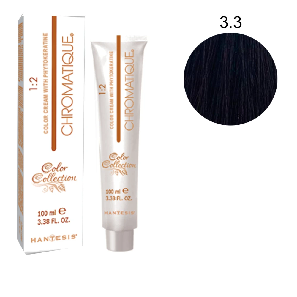 Фарба-крем Hantesis Chromatique із фітокератином 100 мл (3-3)