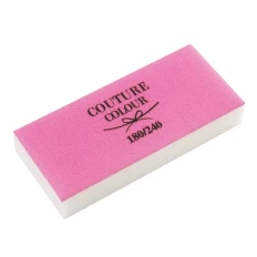 Баф-брусок COUTURE бело-розовый 180/240