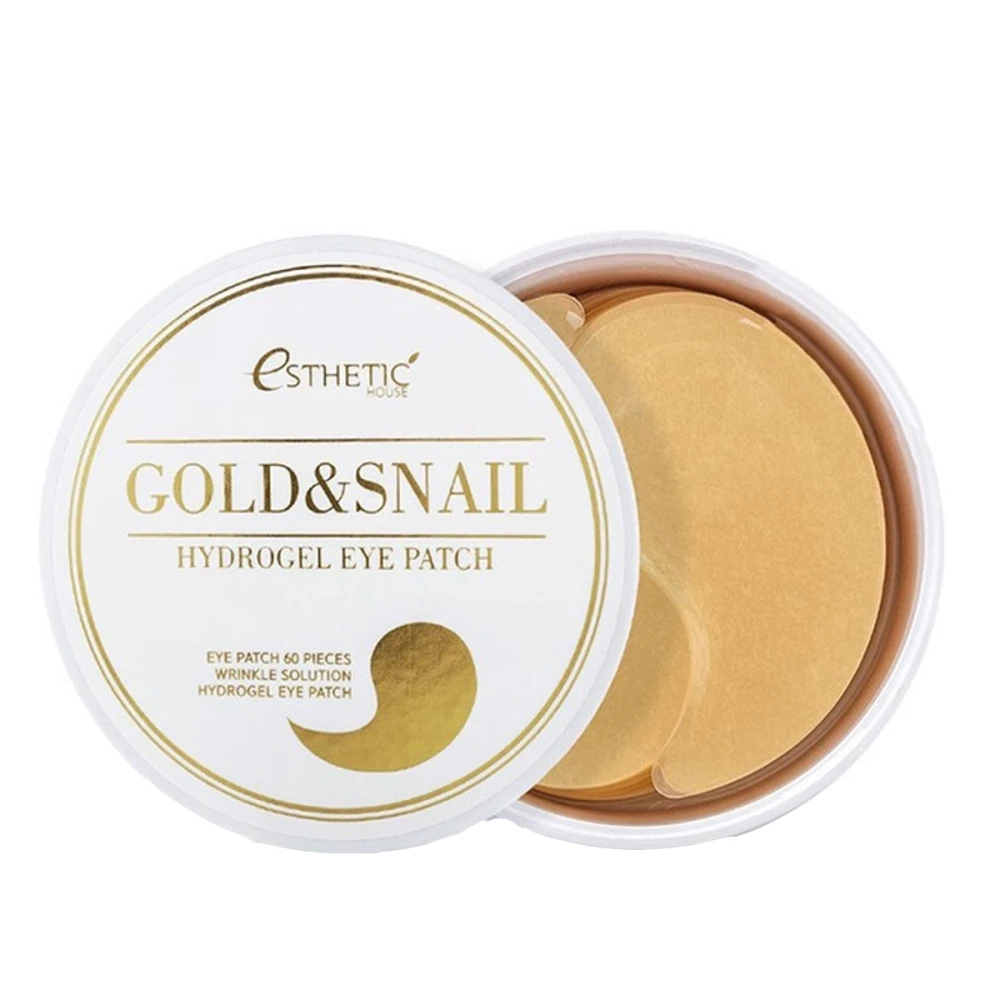 Патчи гидрогелевые под глаза Esthetic House GOLD&SNAIL Hydrogel 60 шт