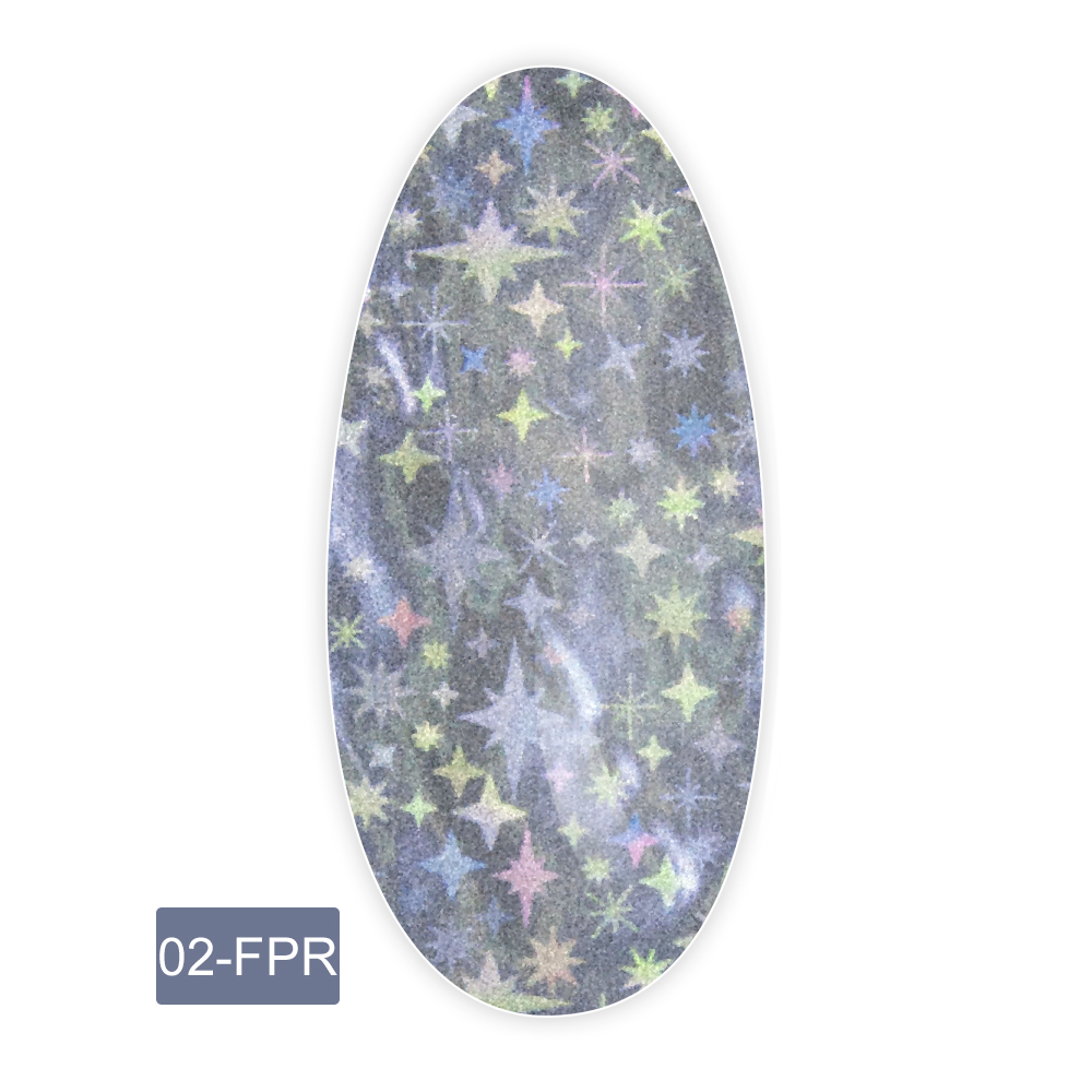 Фольга для лиття FRC 1 м (02-FPR Прозорий голограф з зірками)