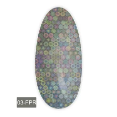 Фольга для лиття FRC 1 м (03-FPR Прозорий голографік круги)