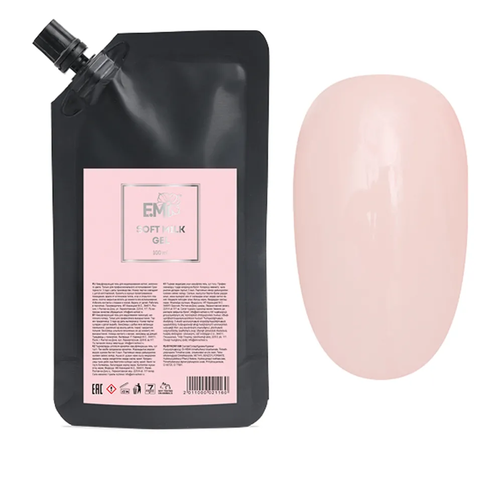 Гель E.MI Soft Milk Gel камуфлирующий в дой-паке с дозатором 100 мл