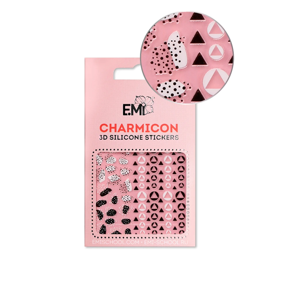 Наклейки для ногтей E.MI Charmicon 3D Silicone Stickers (Геометрические узоры № 120)