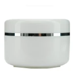 Баночка белая с серебристой полоской 30 мл