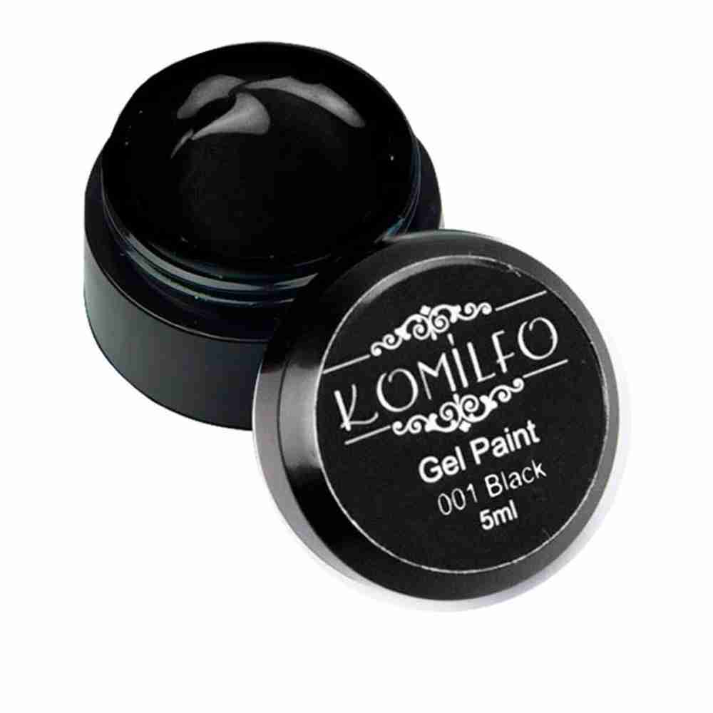 Гель-краска KOMILFO Wipe Gel Paint for French 5 мл (001 Black)