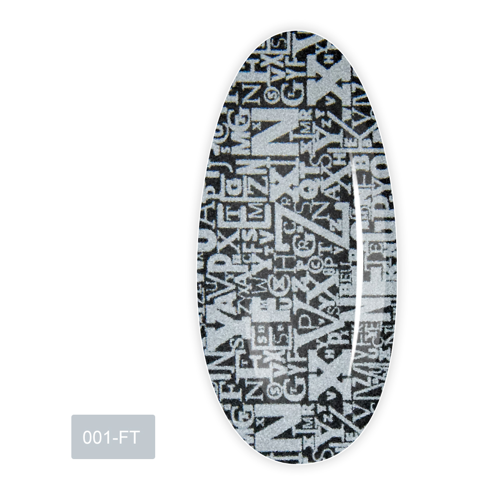 Фольга для литья FRC 1 м (001-FT Надписи белые большие надписи)