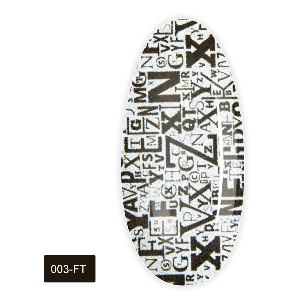 Фольга для литья FRC 1 м (003-FT Надписи черные большие надписи)