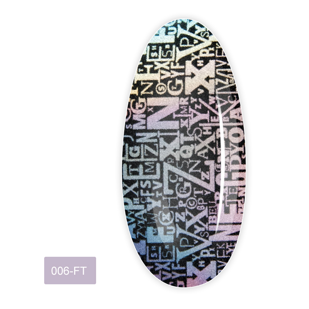 Фольга для литья FRC 1 м (006-FT Надписи голографик большие надписи)