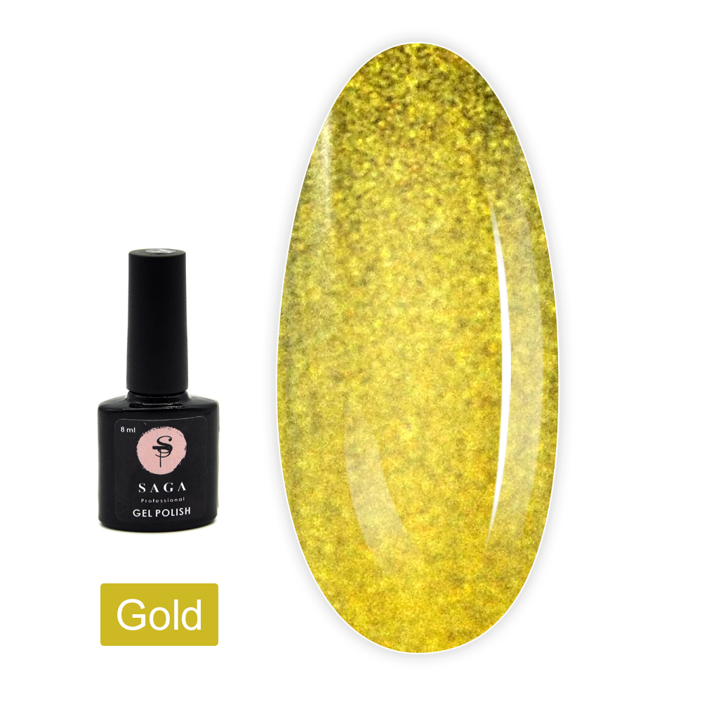 Гель лак Saga Cat shine 8 мл (Gold)