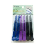 Затискачі для волосся пластик кольорові 6 шт