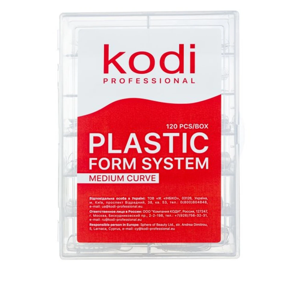 Форма верхняя KODI для моделирования ногтей 120 шт (№1 Medium Curve)