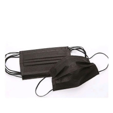 Маска защитная медицинская 3-х слойная 100 шт (Черный)