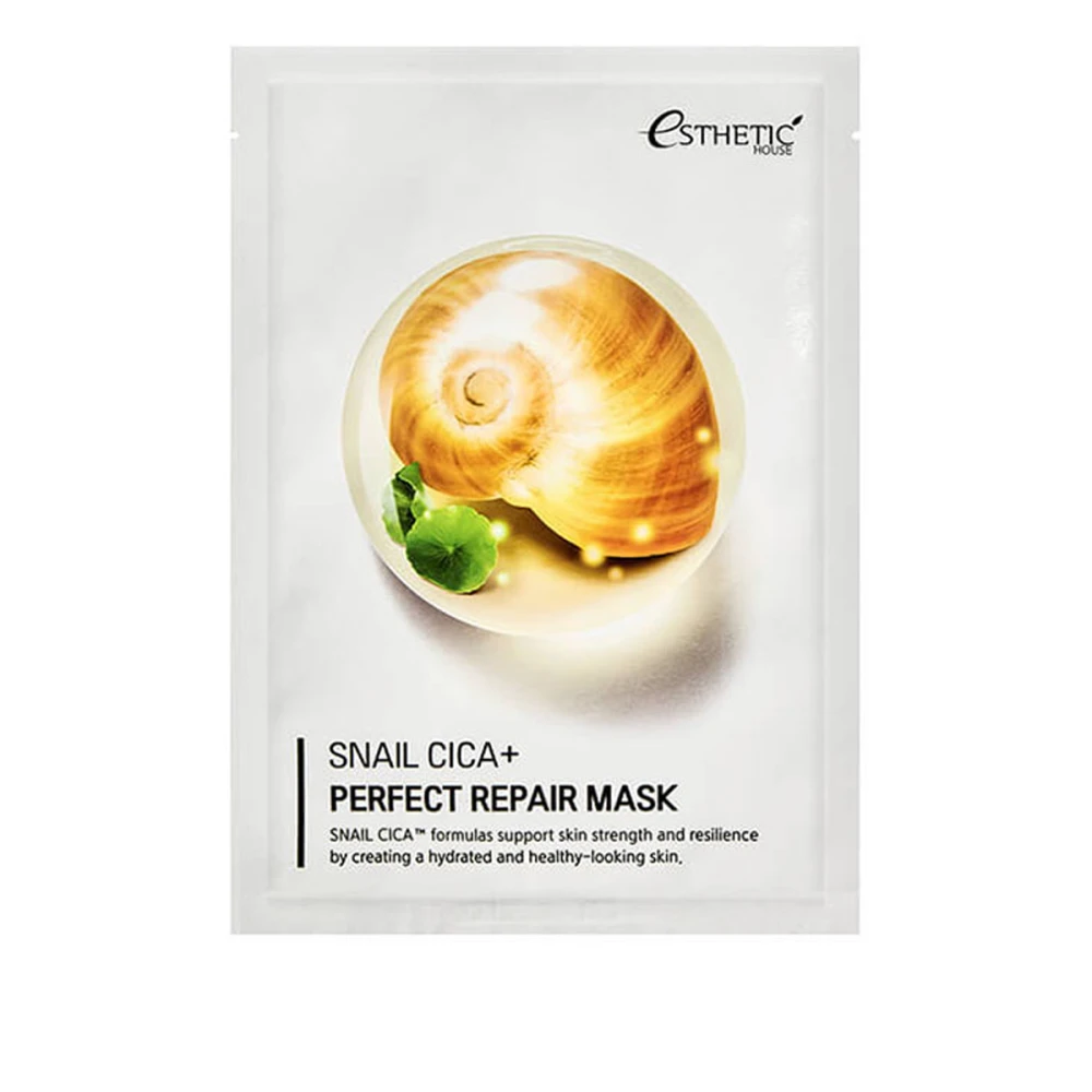Маска тканевая для лица Esthetic House Snail Cica+ восстанавливающая 1 шт