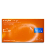 Нитрил перчатки без пудры нестерильные Nitrylex Orange 100 шт (M)
